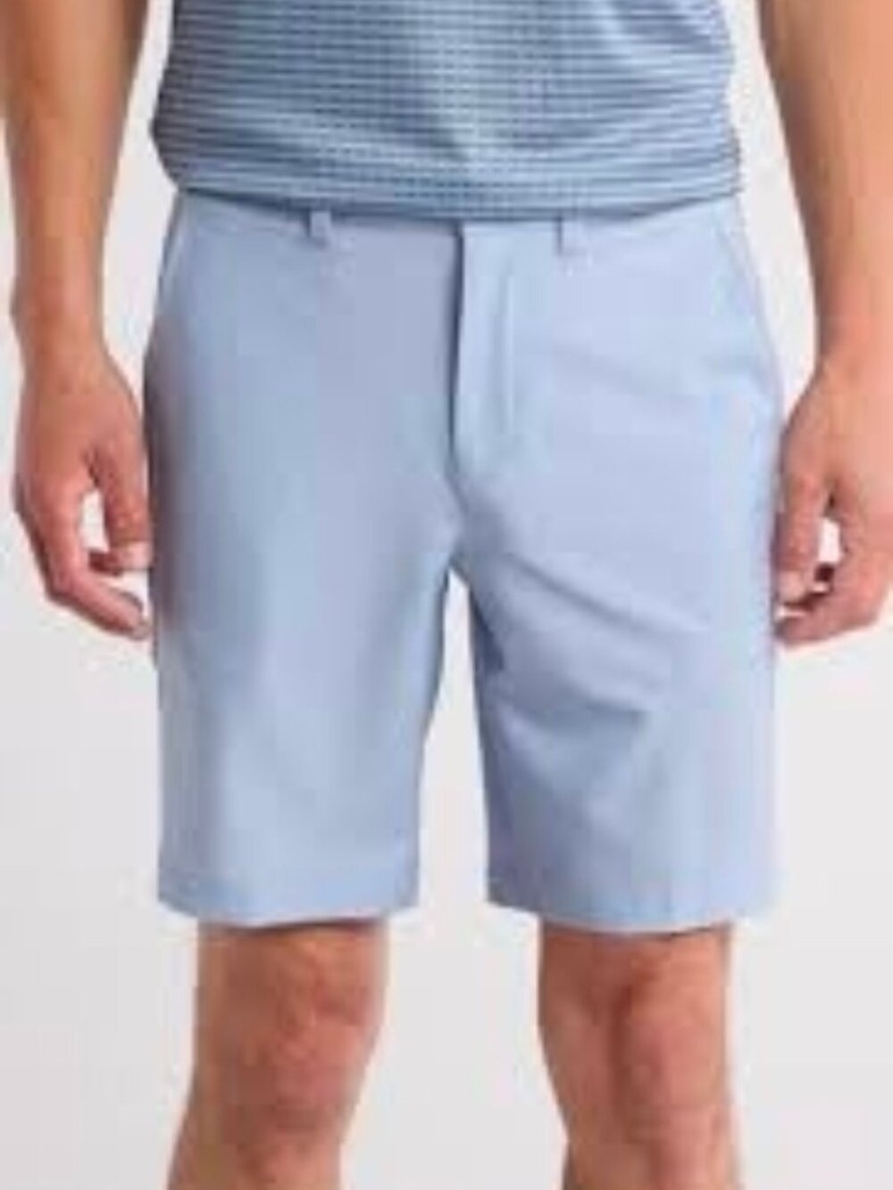 PGA Tour Men's Golf Shorts Size 36 Light Blue Pre-Owned Mint Condition Polyester